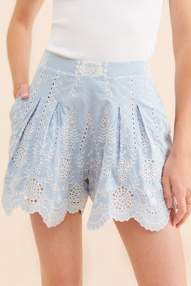Yumi Kim Rosebud Embroidered Shorts #2