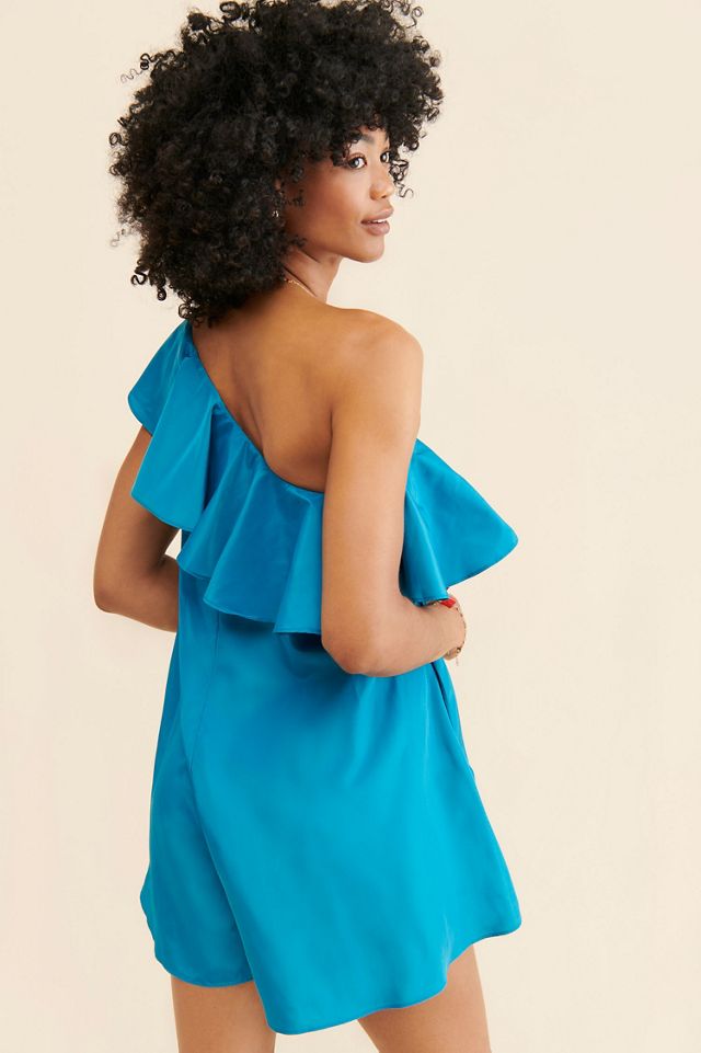 Sunday in Brooklyn One-Shoulder Ruffled Romper #1