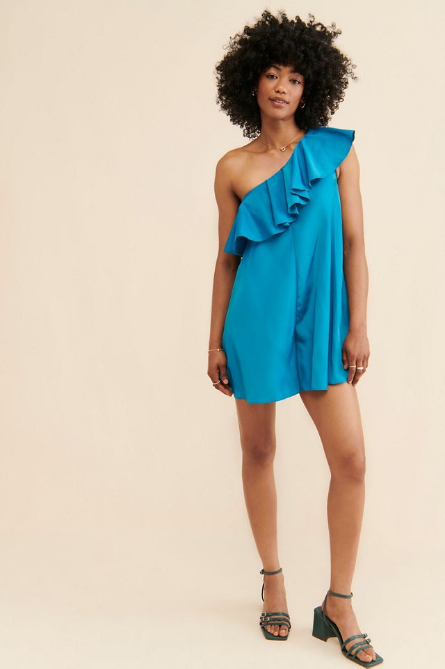 Sunday in Brooklyn One-Shoulder Ruffled Romper #3