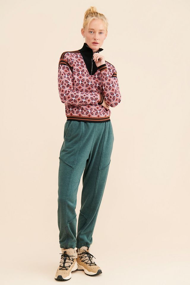 Nouveaux Geometric Half Zip Sweater | Anthropologie