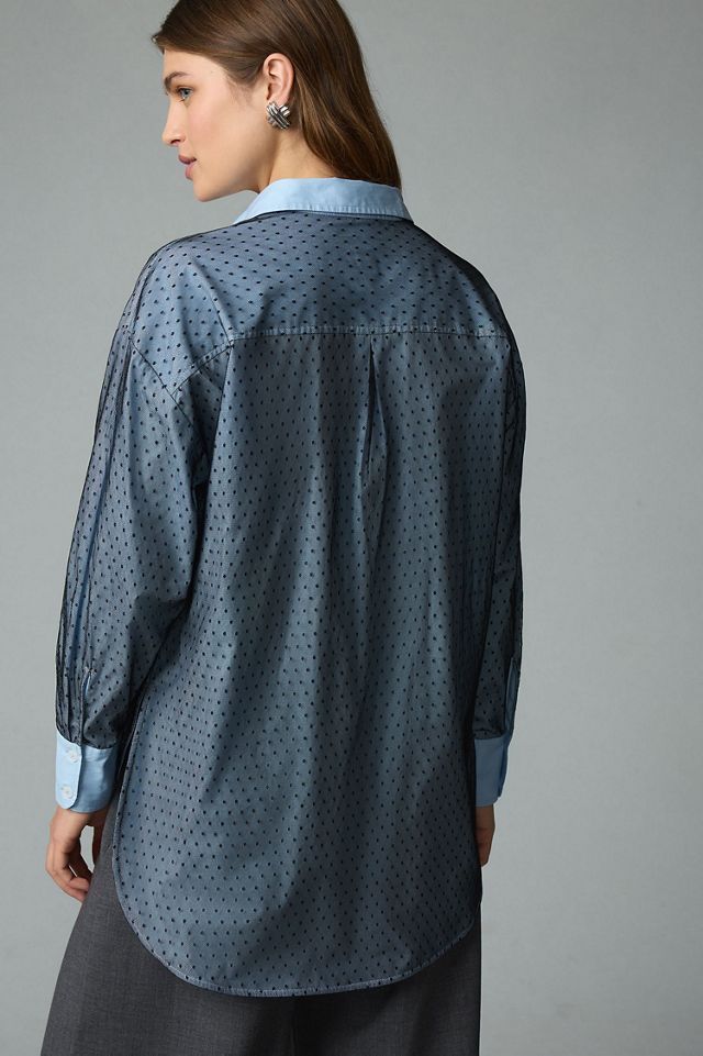 Maeve The Bennet Buttondown Shirt: Tulle Overlay Edition #1