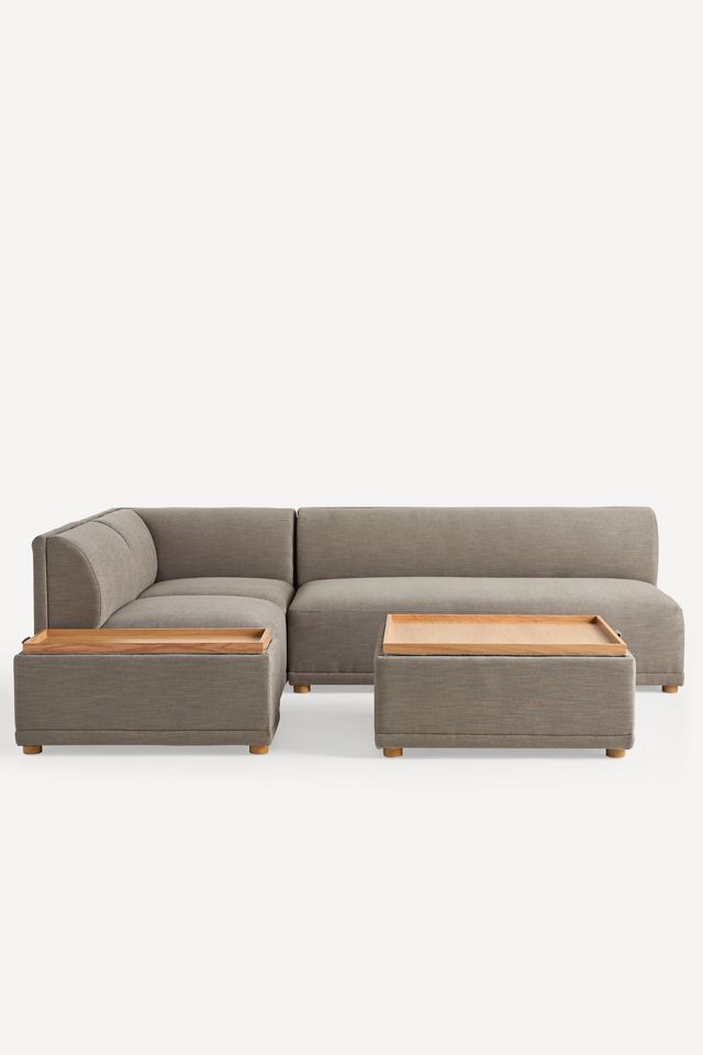Celine Performance Weave Modular Armless Sofa #5
