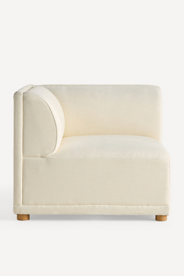 Anthropologie Celine Performance Weave Modular Corner Chair In White