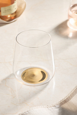 Anthropologie Morgan Metallic Stemless Wine Glasses, Set Of 4