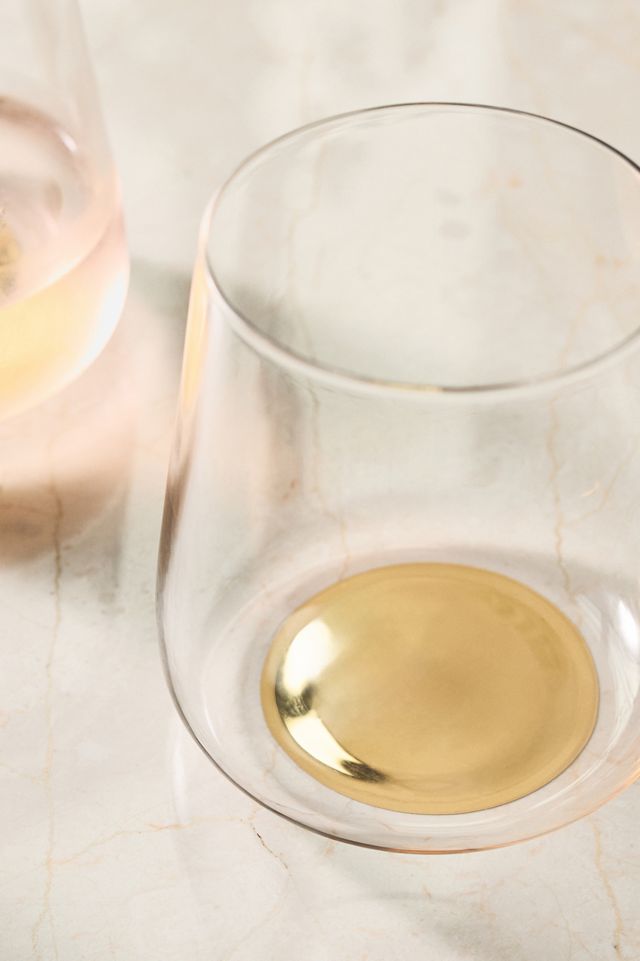 Morgan Metallic Stemless Wine Glasses, Set of 4 #2