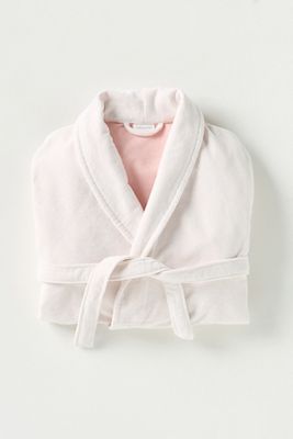 Shop Maeve Scallop Bath Robe In Pink