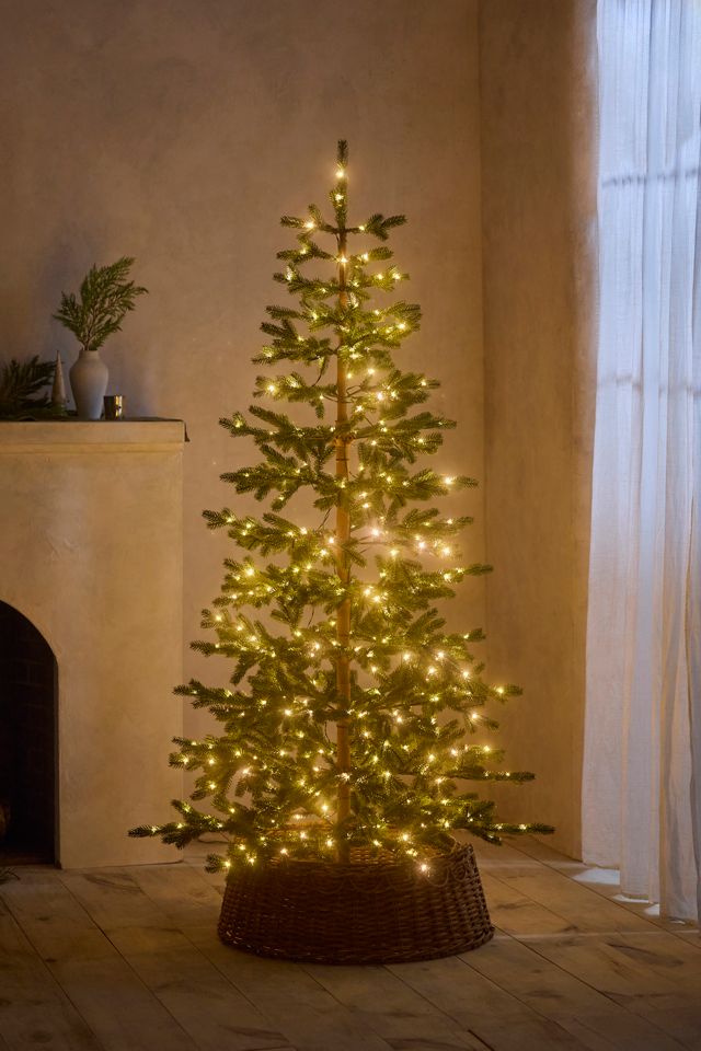 Faux Pre-Lit Silvertip Fir, 7’ #1