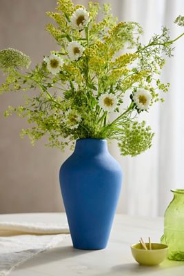 Organic Ceramic Vase, Mini Indigo