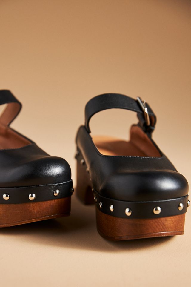 By Anthropologie Wood-Bottom Mule Heels #4