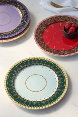 Anthropologie Honora Stoneware Dessert Plate, Set Of 4