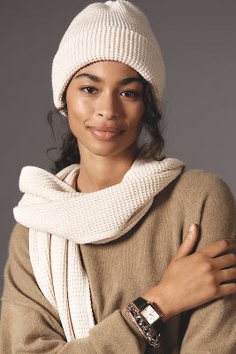 Shop By Anthropologie Waffle-knit Beanie In Beige