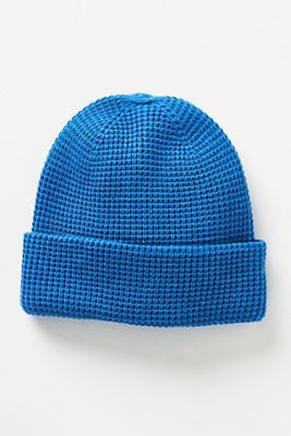 Shop By Anthropologie Waffle-knit Beanie In Blue