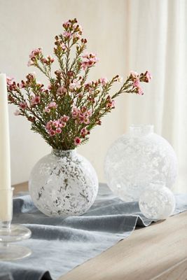 Flocked Bauble Vase, Large