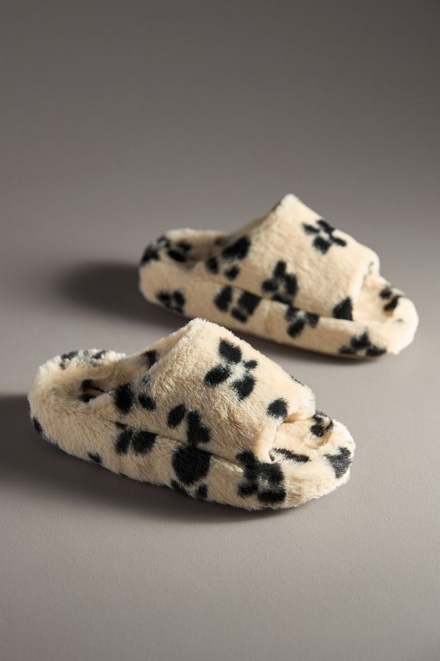 Maeve Fuzzy Platform Slippers