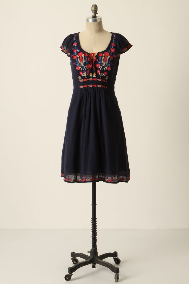 Anthropologie floreat shop embroidered dress