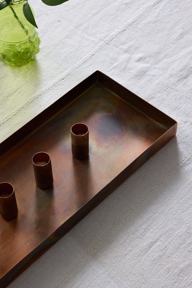 Burnished Copper Taper Trough #2