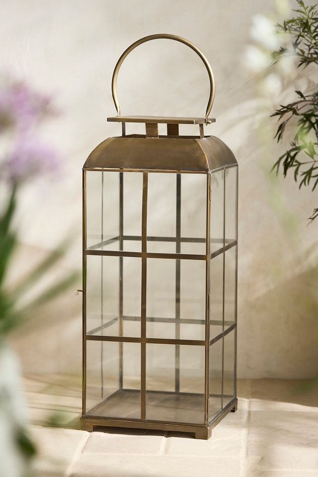 Brass Windowpane Lantern #3