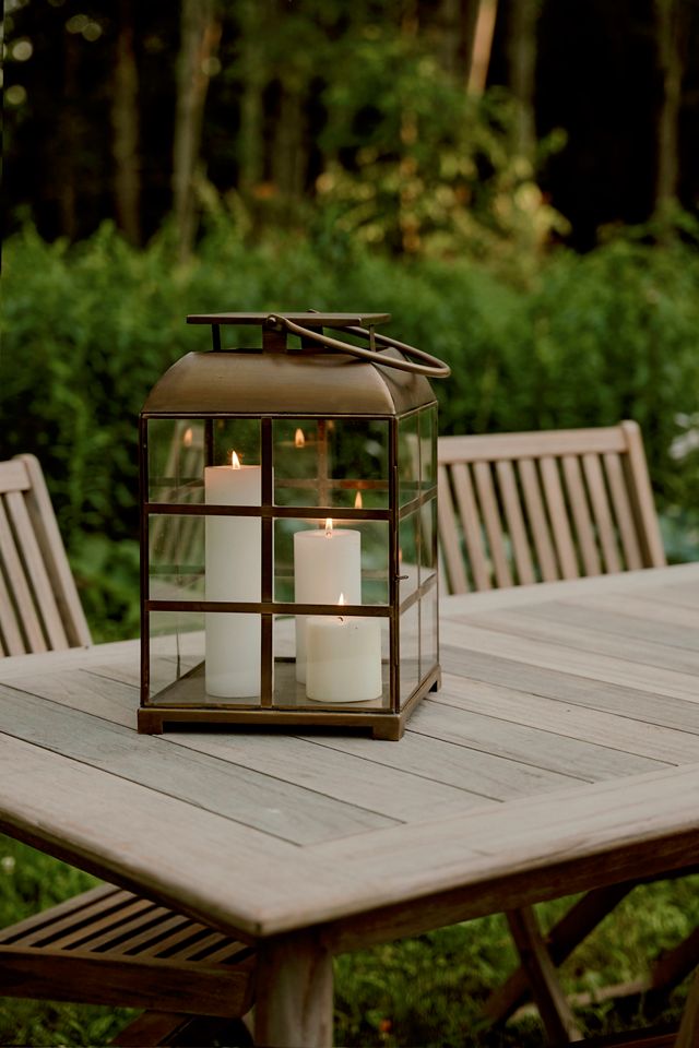 Brass Windowpane Lantern #4
