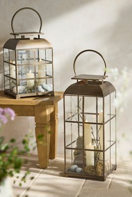 Brass Windowpane Lantern