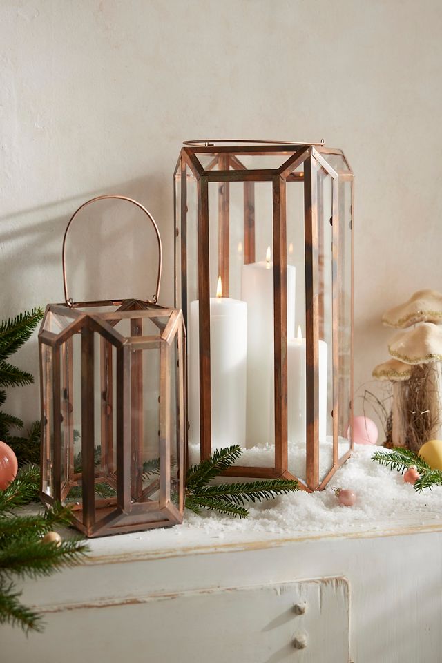 Faceted Copper Lantern | AnthroLiving