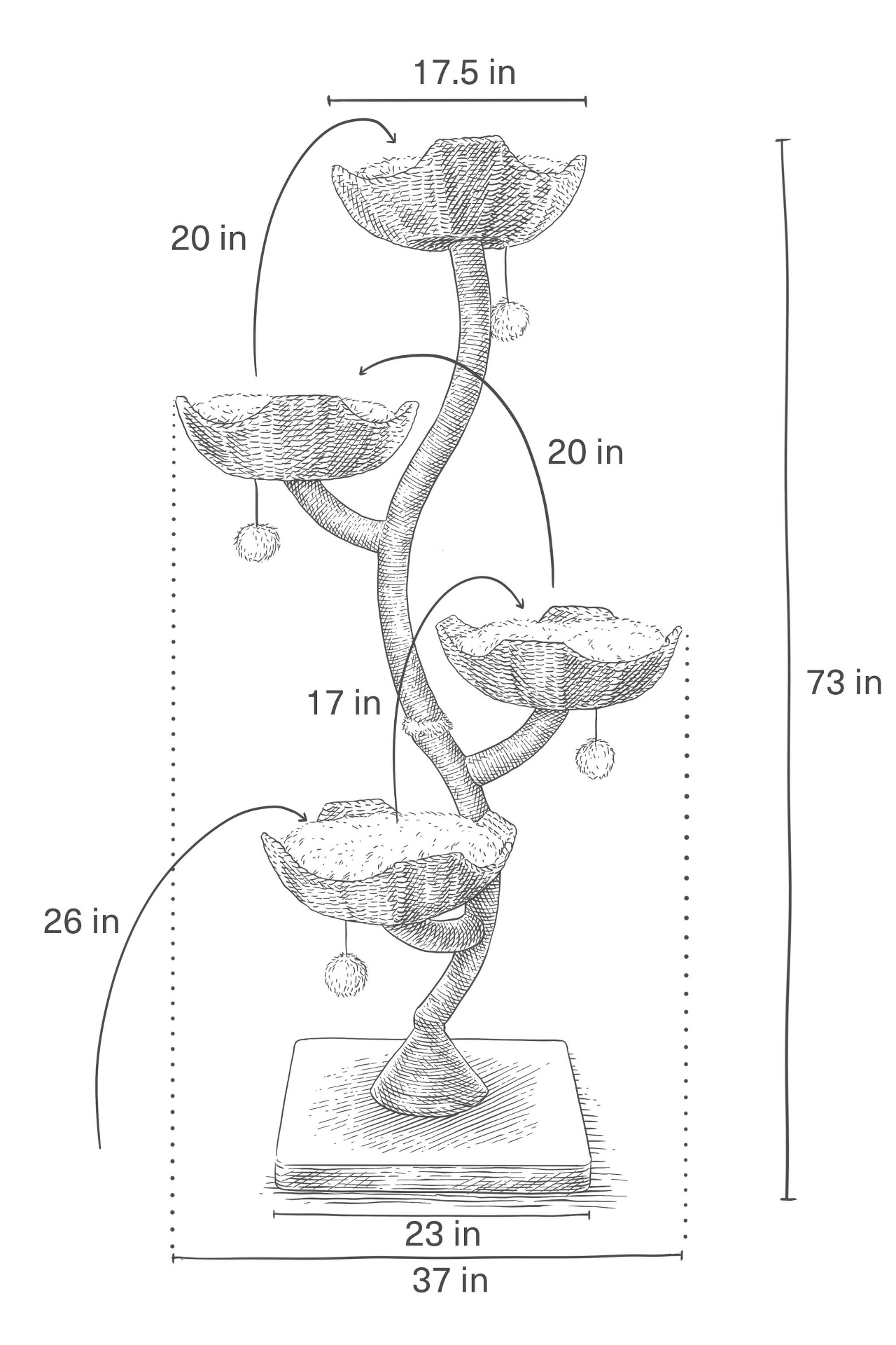 Mau Pet Ivy 3 Cat Tree