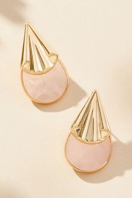 By Anthropologie Western Stone Teardrop Earrings In Clear