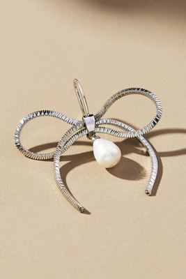 Pearl Bow Earrings For Women - Rhinestone Tassel Dangle Statement Jewelry Gift