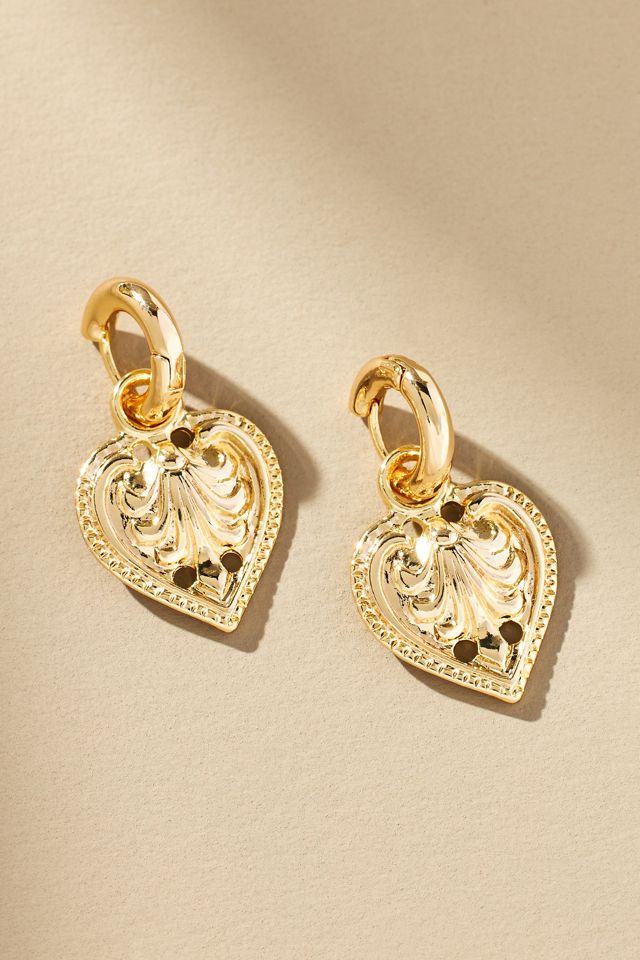 Western Heart Huggie Earrings #1