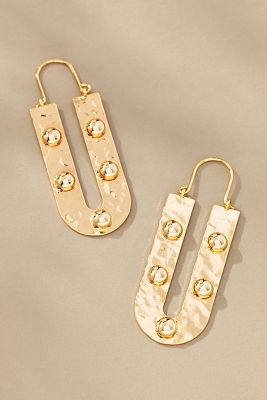 Shop By Anthropologie U-shaped Spur Hoop Earrings In Gold