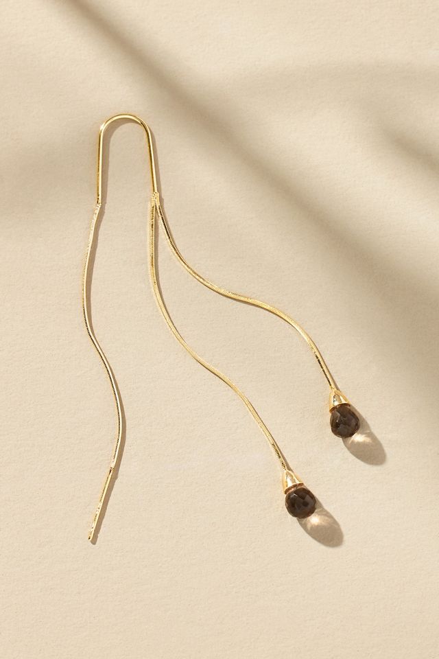 Sunset Stone Wire Drop Earrings #2