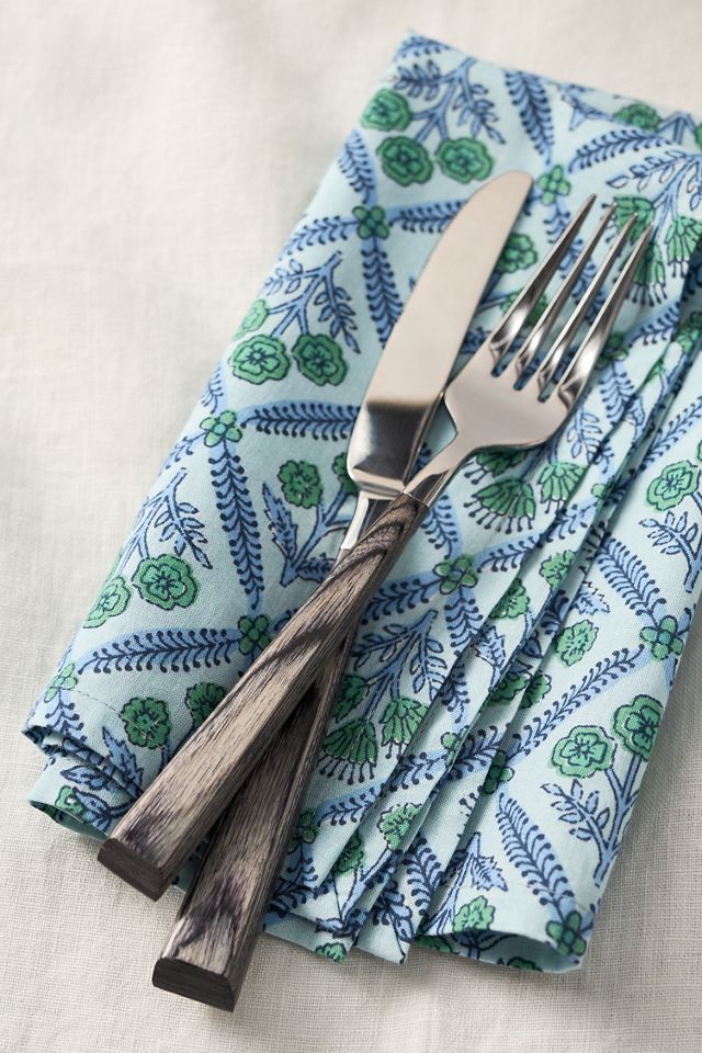 Kiara Lattice Cotton Napkins, Set of 4 | AnthroHome