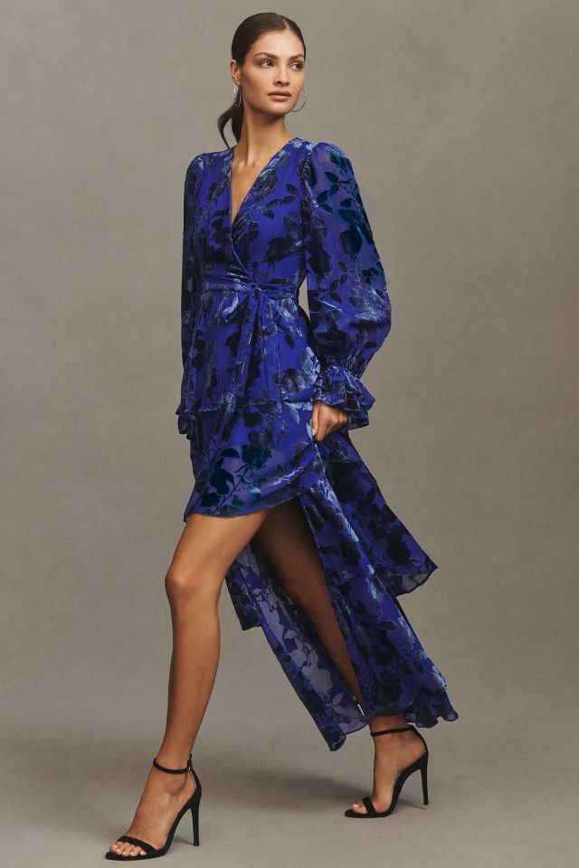 Bardot velvet shops wrap dress