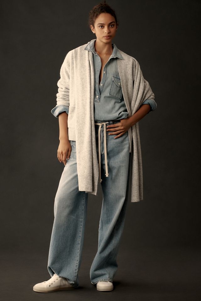 By Anthropologie Cardigan Sweater with Scarf #3