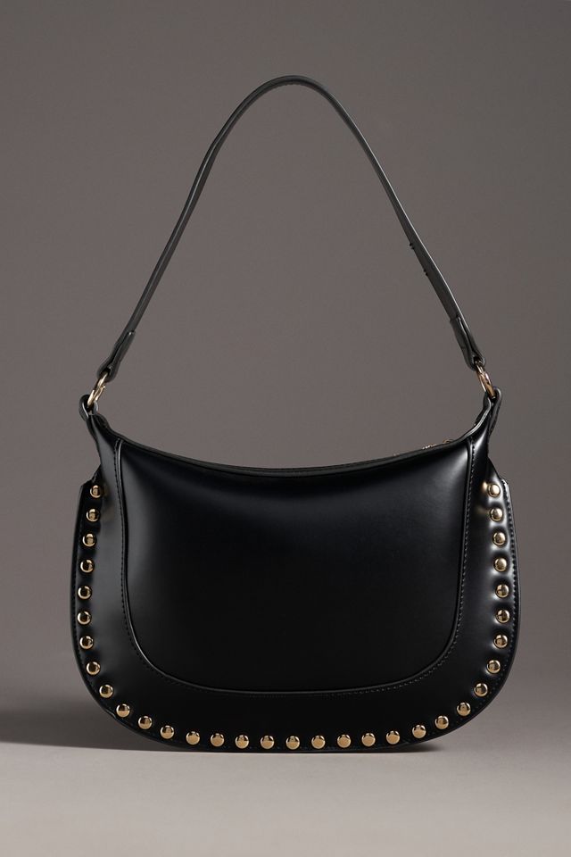 Studded Faux-Leather Shoulder Bag | Anthropologie
