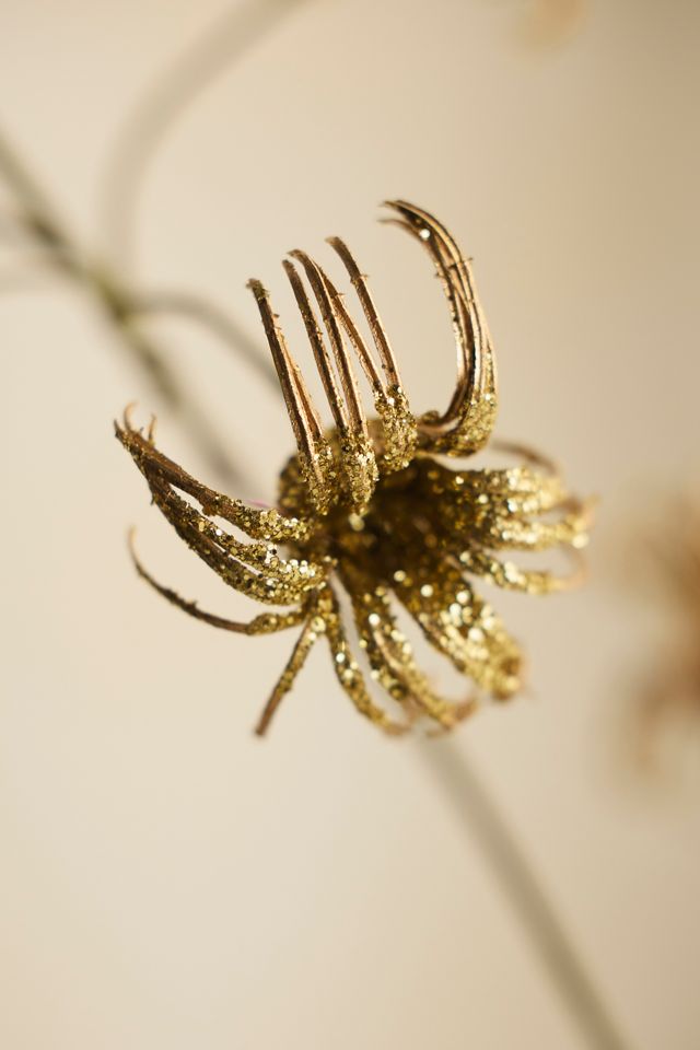 Faux Gold Clematis Spray #1