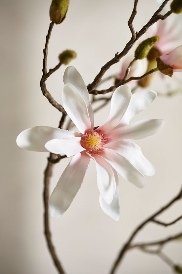Faux Magnolia Flower Stem #1