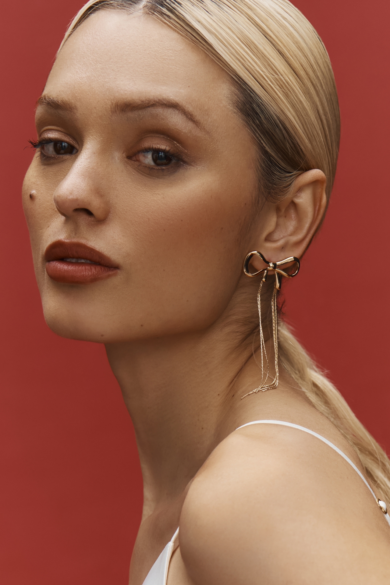 Bow Slinky Drop Earrings