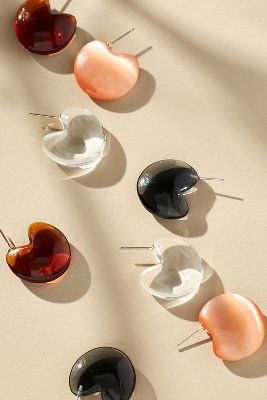 Shop By Anthropologie Curved Lucite Earrings In Black