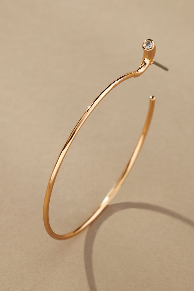 Large Thin Hoop Earrings #1