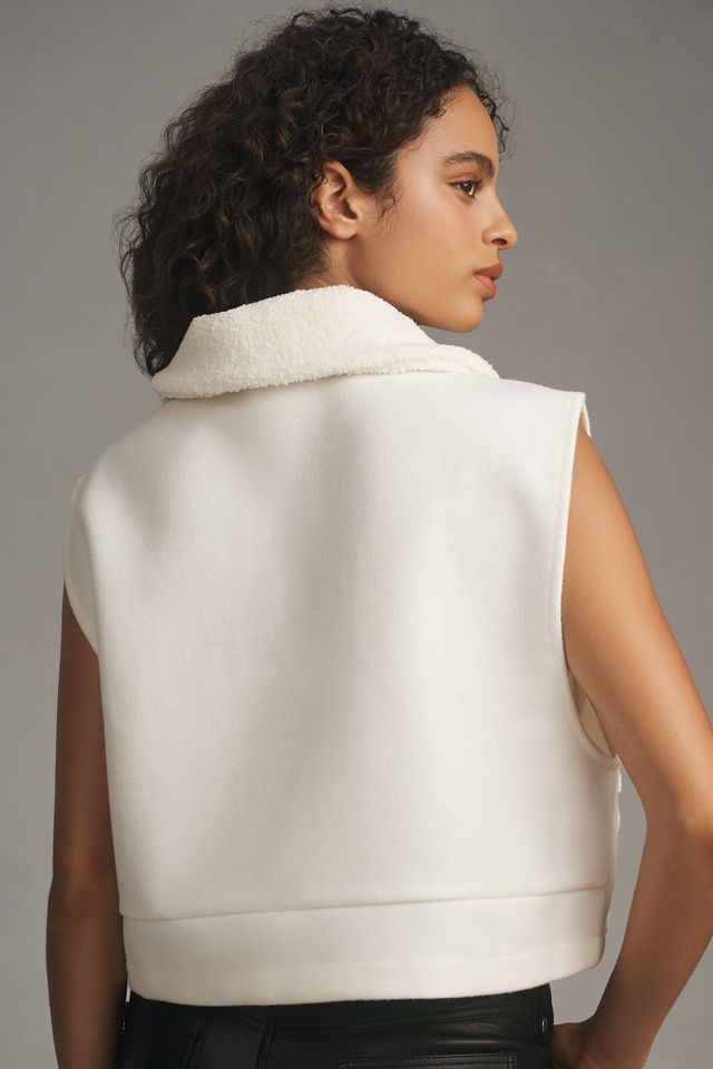 By Anthropologie Raised-Pattern Sherpa Vest #1