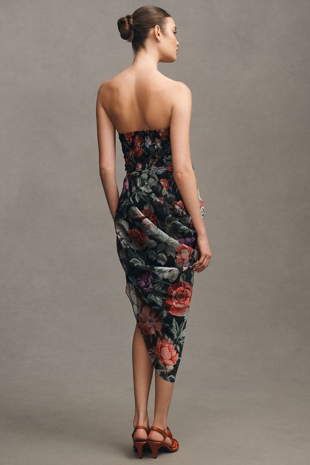 BHLDN Isabella Strapless Sweetheart High-Low Midi Dress #1