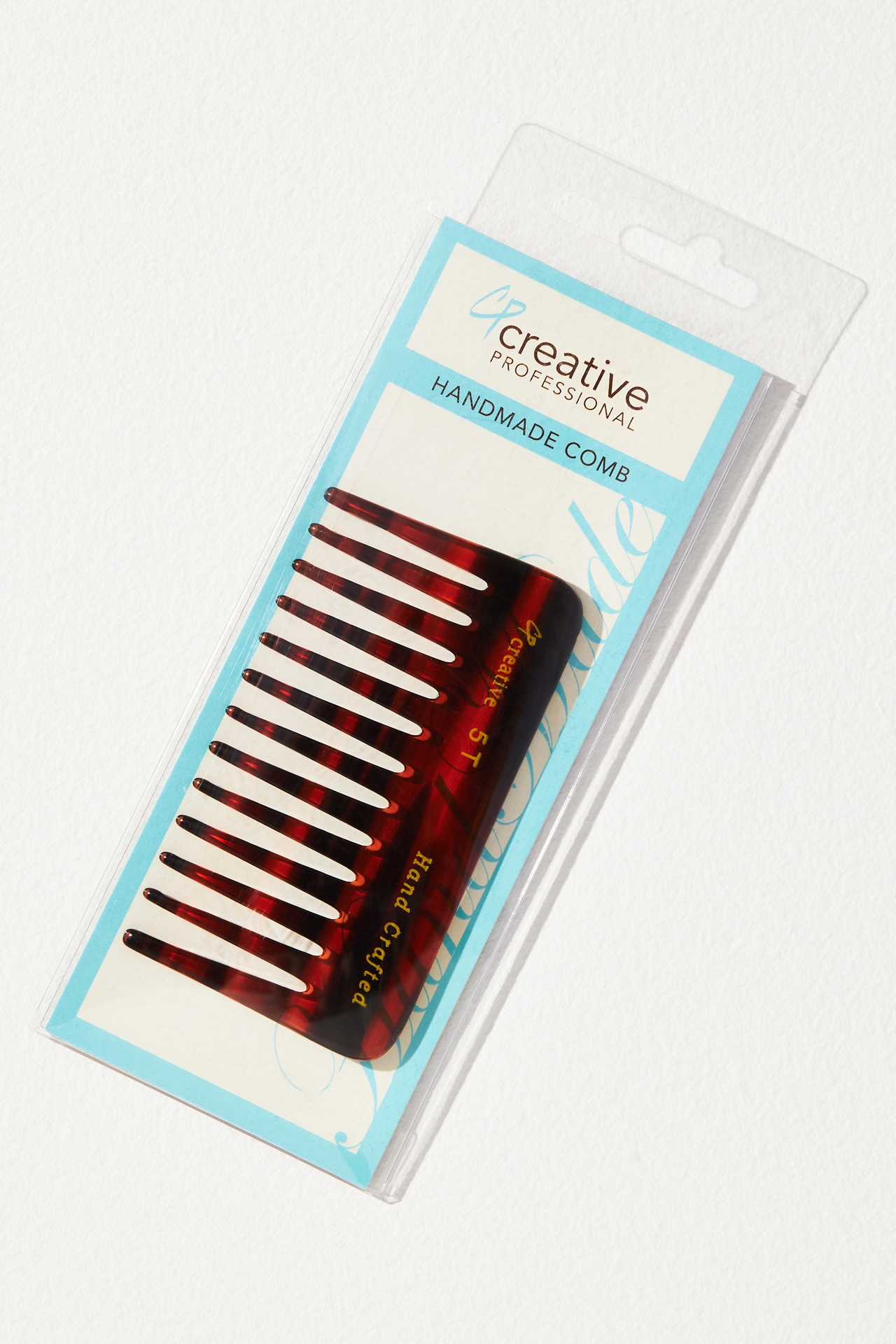 Creative Pro Hair Tools Wide-Tooth 4 Inch Tortoise Comb