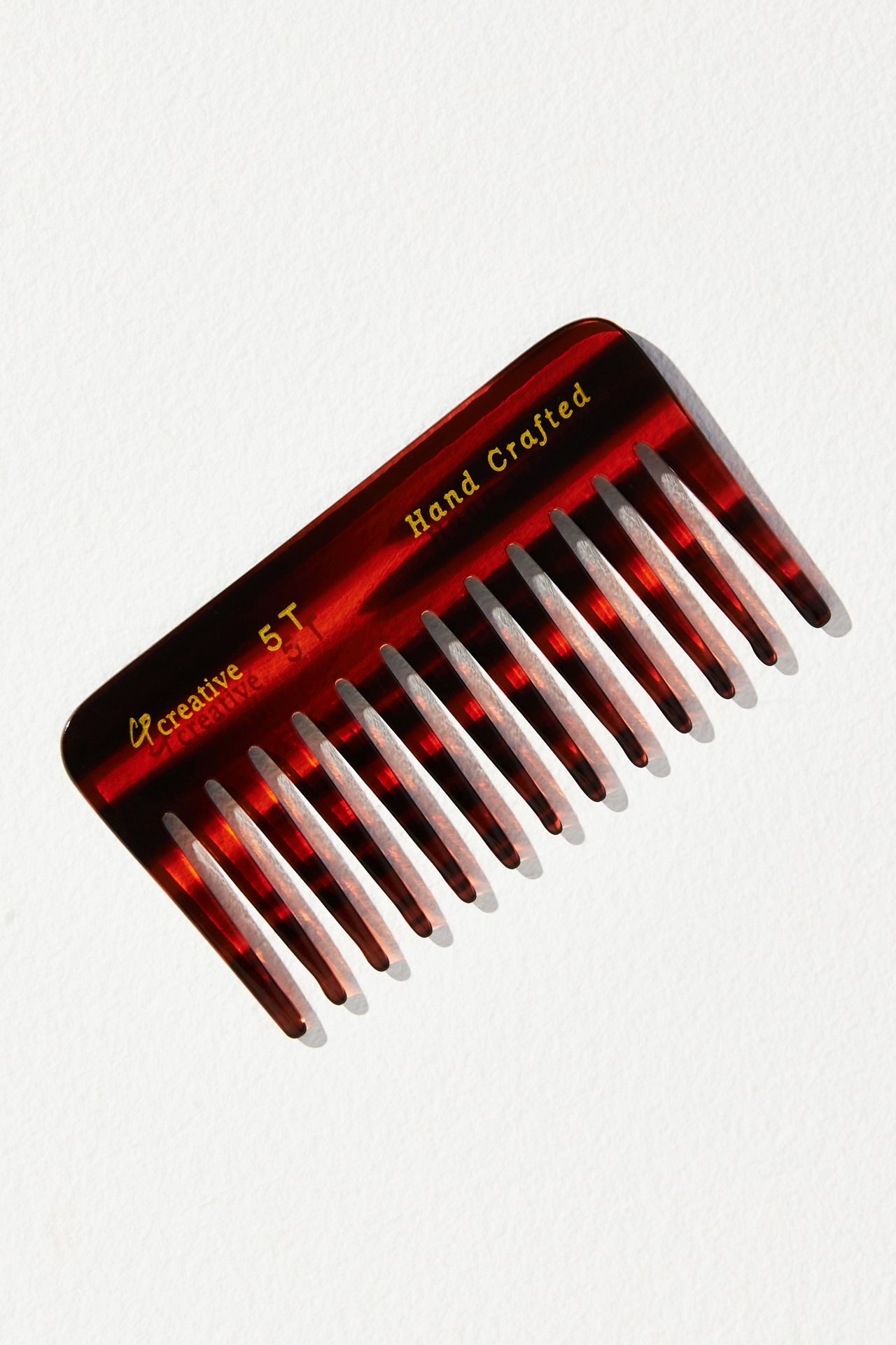 Creative Pro Hair Tools Wide-Tooth 4 Inch Tortoise Comb