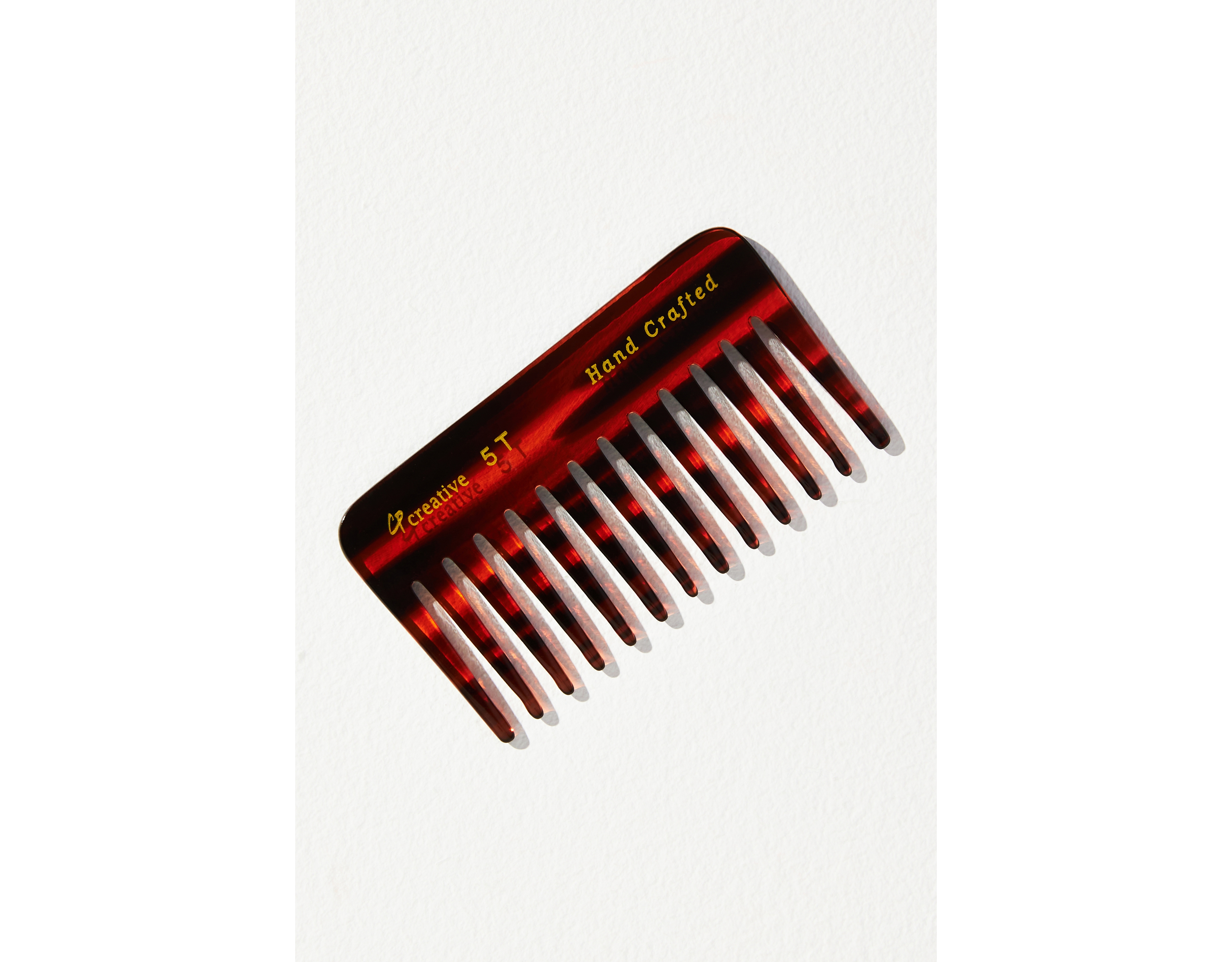 Creative Pro Hair Tools Wide-Tooth 4 Inch Tortoise Comb