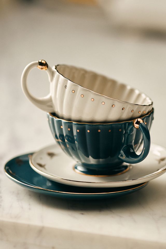 The Met x Anthropologie Stoneware Teacup & Saucer Set #1