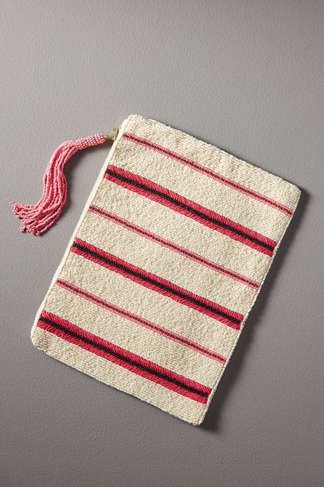 Beaded Flat Pouch: Bow Edition #1