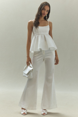 BHLDN SATIN FLARED PANTS 