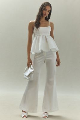 BHLDN Satin Flared Pants
