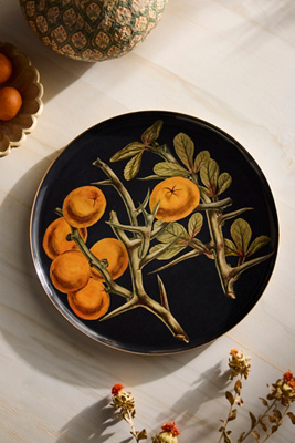 Terrain Printed Archival Tray, Round In Multi