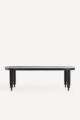 ANTHROPOLOGIE FERN OVAL 96" MARBLE DINING TABLE 